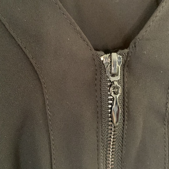 Torrid Size 3 black semi sheer blouse with zipper front - Picture 2 of 3